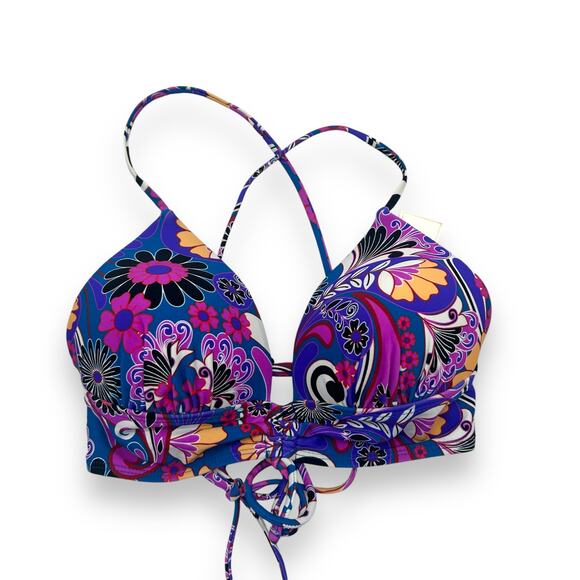 NEW Salt + Cove Mix & Match Bikini Set Size XS / Small Black Purple Paisley Boho - Picture 3 of 16